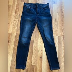 Express Women’s Mid Rise Dark Denim Skinny Jeans